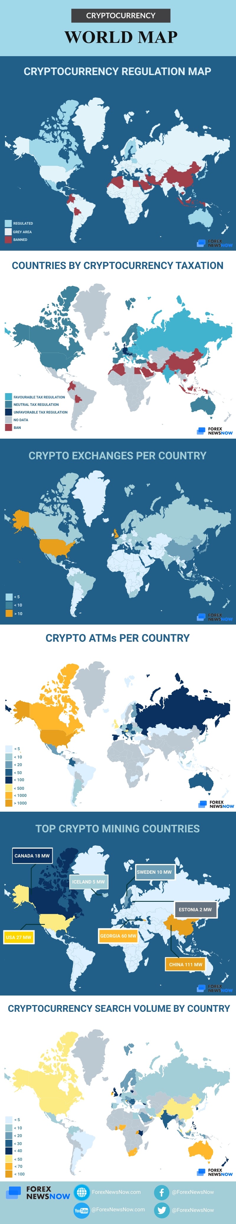 Cryptocurrency world map