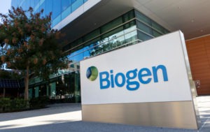 Prices of Shares of Biogen down