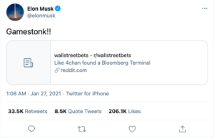 Elon Musk's tweet