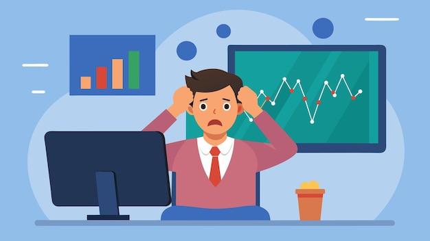 An illustration of a frustrated trader